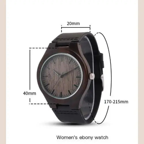 R&z - Natural Ebony Wood Couple Watches - &z Watches