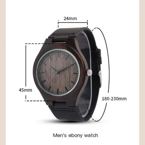 R&z - Natural Ebony Wood Couple Watches - &z Watches