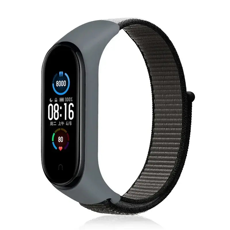 R&Z Nylon Loop Strap For Mi Band - Anchor Gray 26 / For Mi band 4 3