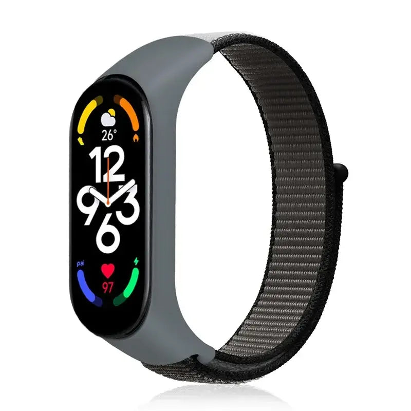 R&Z Nylon Loop Strap For Mi Band - Anchor Gray 26 / For Mi band 7 6 5