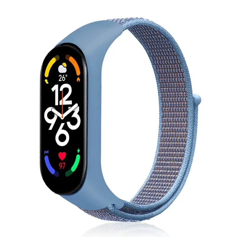 R&Z Nylon Loop Strap For Mi Band - Cerulean 23 / For Mi band 7 6 5