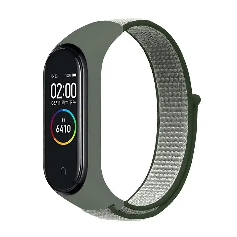 R&Z Nylon Loop Strap For Mi Band - Deep olive 29 / For Mi band 4 3