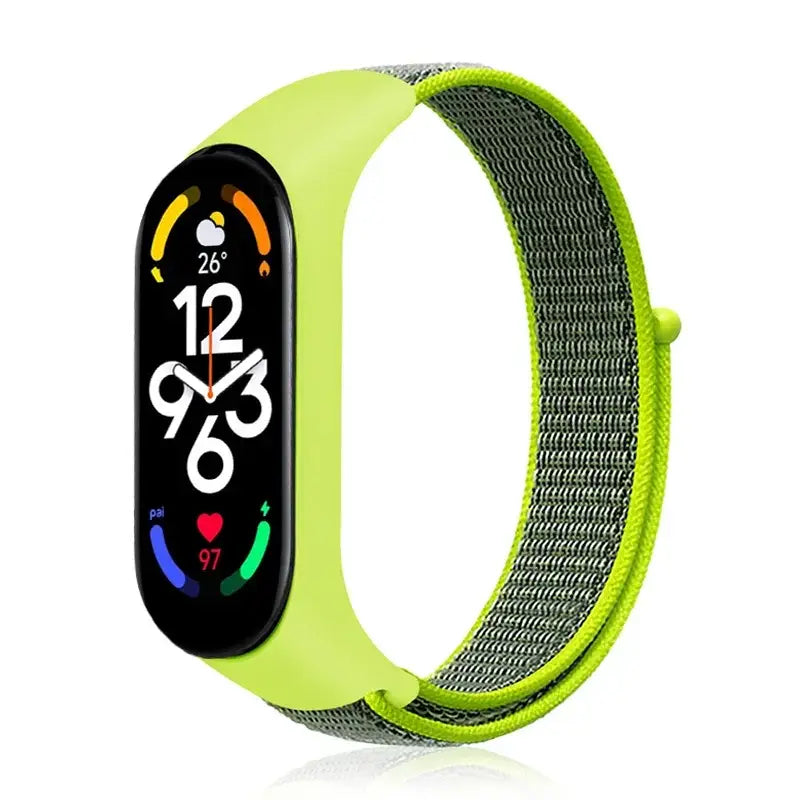 R&Z Nylon Loop Strap For Mi Band - Flash yellow 02 / For Mi band 7 6 5