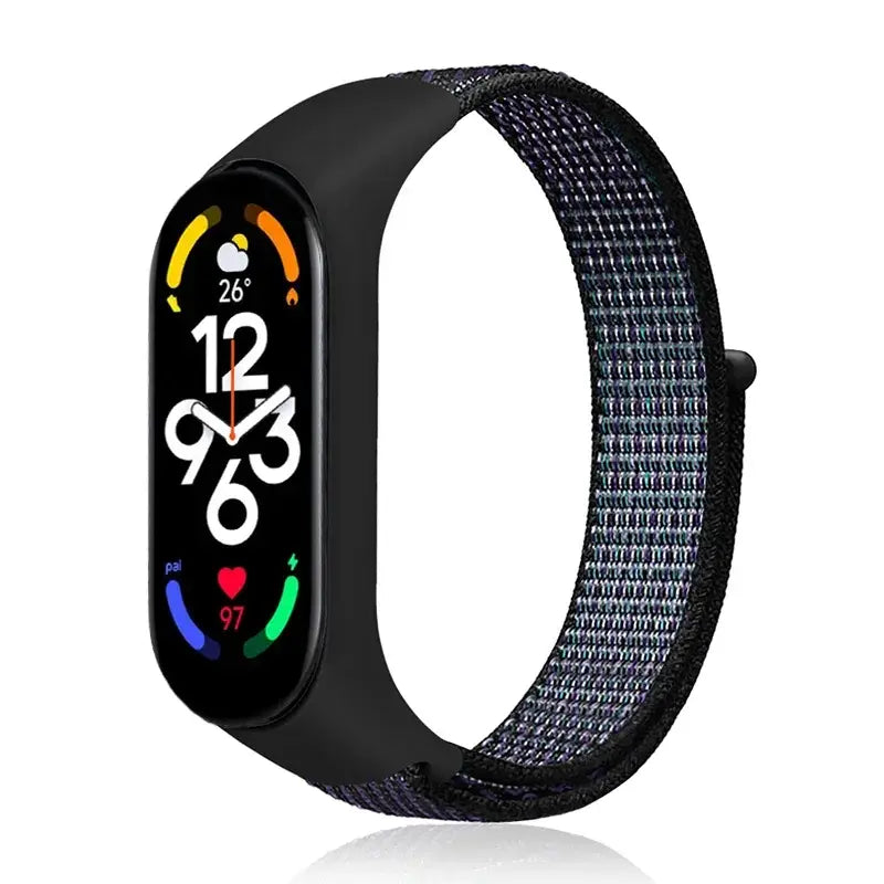 R&Z Nylon Loop Strap For Mi Band - Hyper Grape 14 / For Mi band 7 6 5