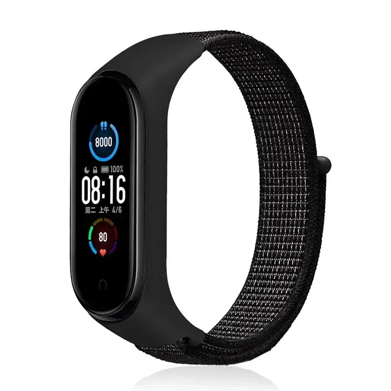R&Z Nylon Loop Strap For Mi Band - light black 01 / For Mi band 4 3