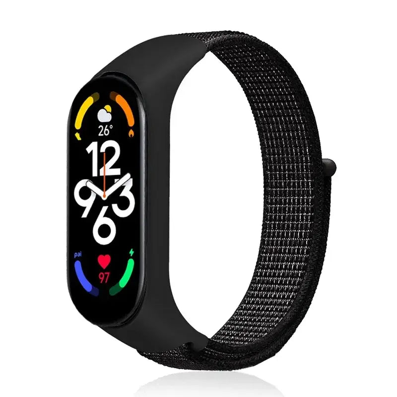 R&Z Nylon Loop Strap For Mi Band - light black 01 / For Mi band 7 6 5
