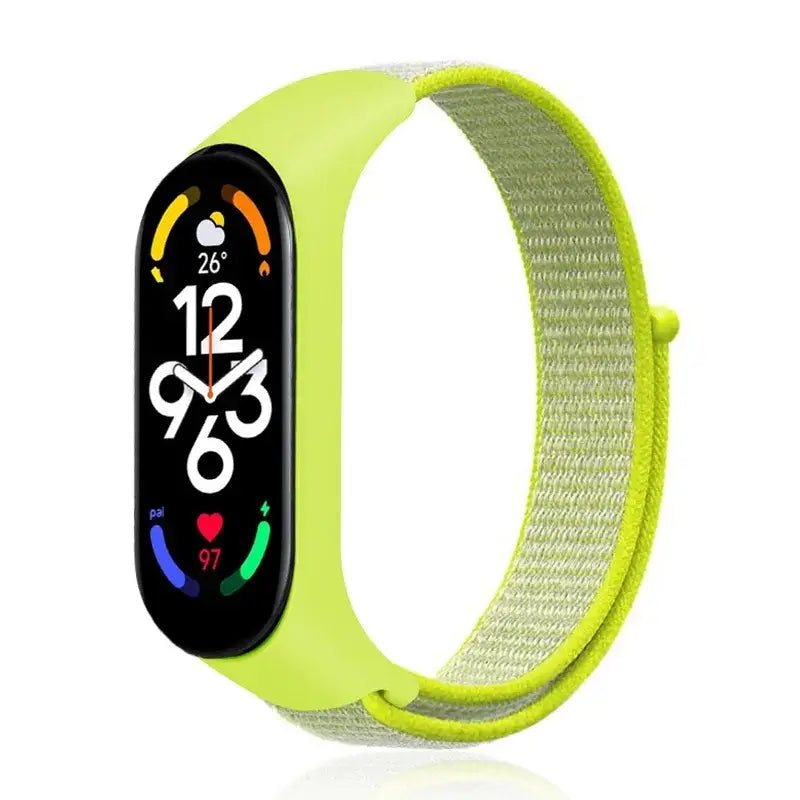 R&Z Nylon Loop Strap For Mi Band - light yellow 18 / For Mi band 7 6 5
