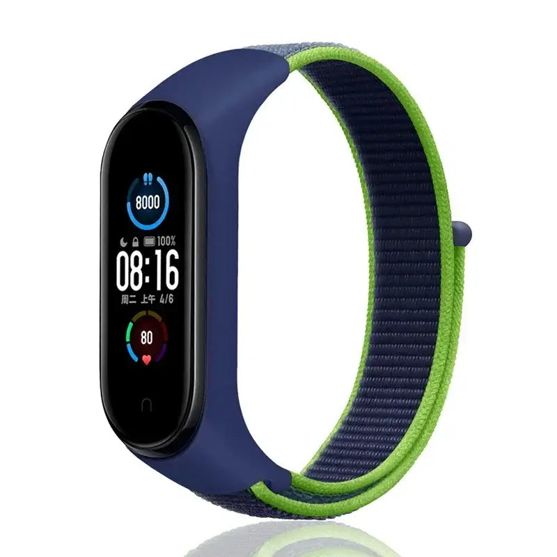 R&Z Nylon Loop Strap For Mi Band - Neon Lime 20 / For Mi band 4 3