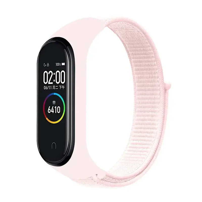 R&Z Nylon Loop Strap For Mi Band - pearl pink 25 / For Mi band 4 3