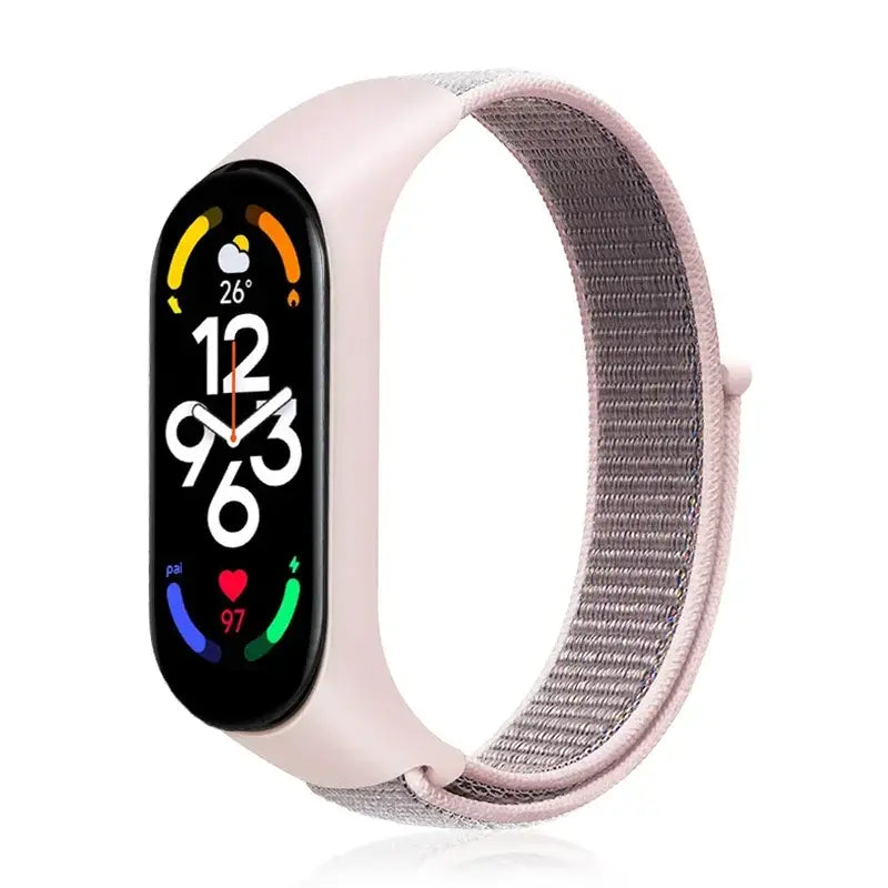 R&Z Nylon Loop Strap For Mi Band - pink sand 03 / For Mi band 7 6 5
