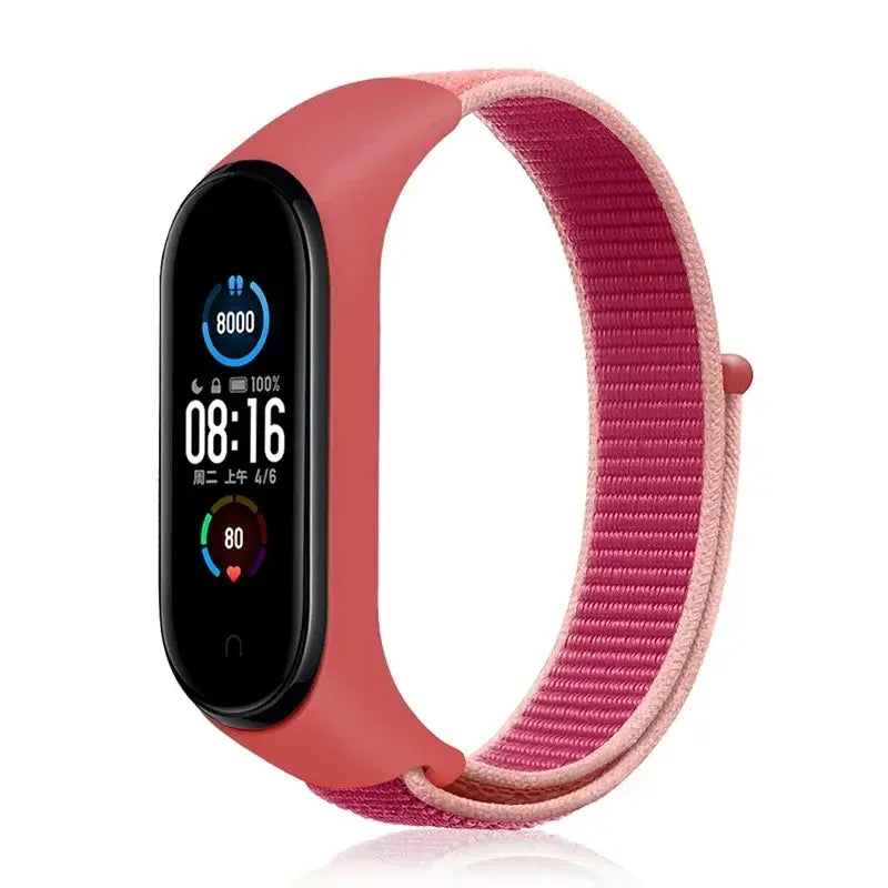 R&Z Nylon Loop Strap For Mi Band - Pomegranate 17 / For Mi band 4 3