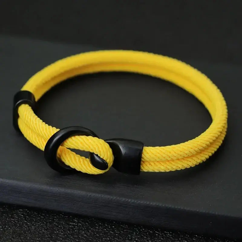 R&Z - Outdoor ParacordbSurvival Bracelet - S 18.5cm 7.3Inch / yellow