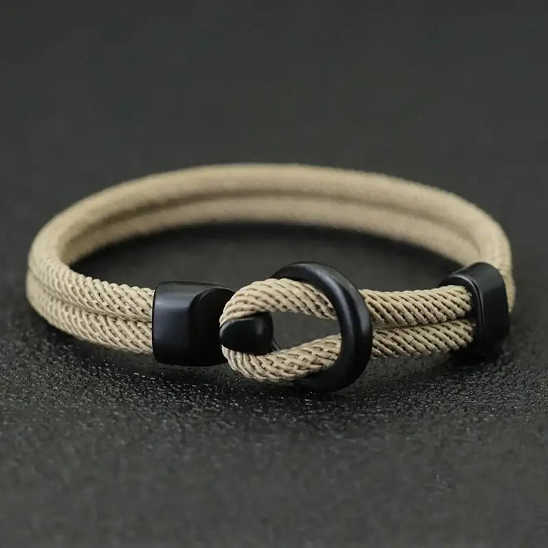 R&Z - Outdoor ParacordbSurvival Bracelet - XL 21.5cm 8.5Inch / khaki