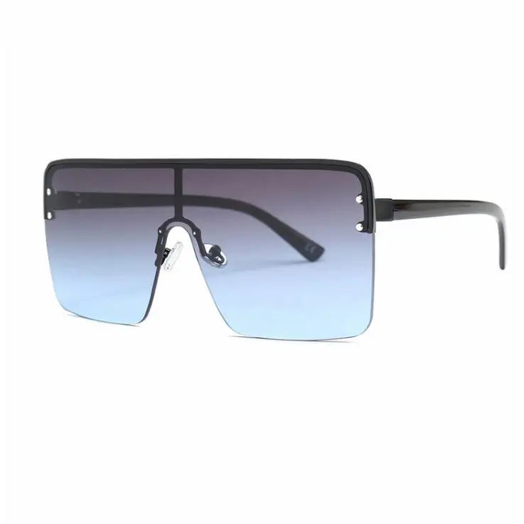 R&Z - Oversized Sunglasses with One-Piece Lenses - C4