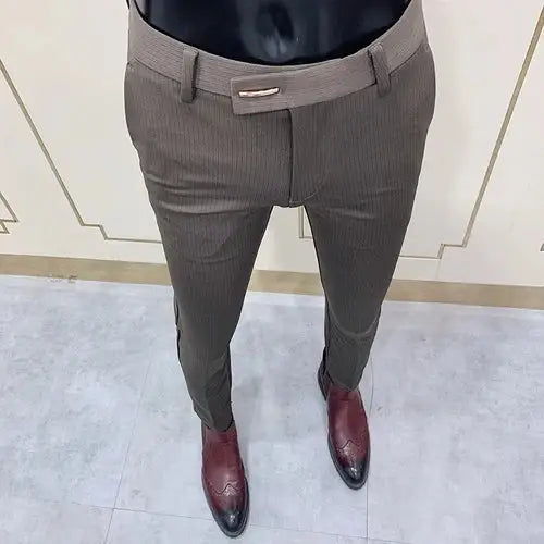 R&z - Pant For Man Business Slim Fit Dress Ankle Trousers - coffee / 32 - Men’s Pants