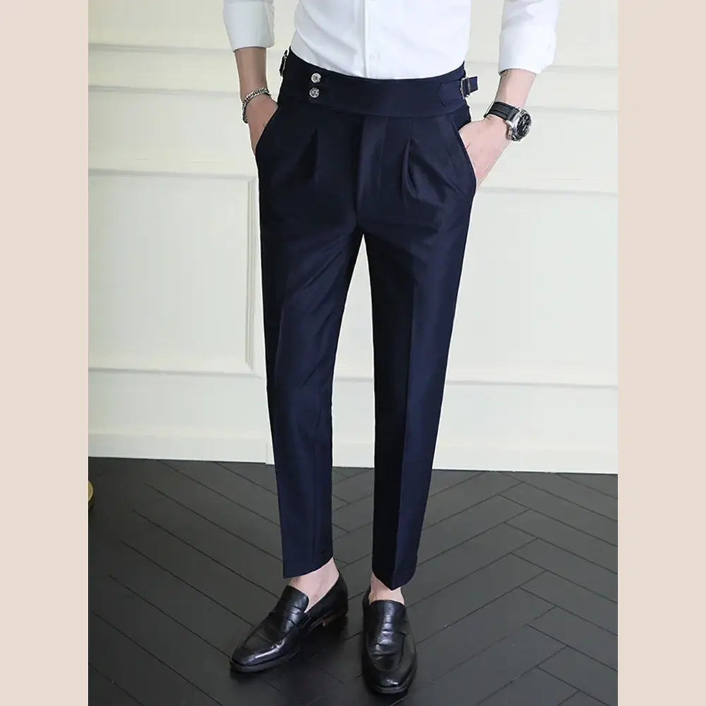 R&z - Pants Fashion Neapolitan Men’s Slim Fit Business Office Social Wedding Trousers - Men’s Pants