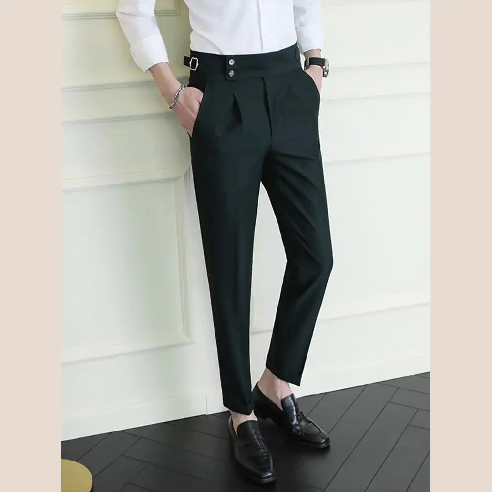R&z - Pants Fashion Neapolitan Men’s Slim Fit Business Office Social Wedding Trousers - Men’s Pants