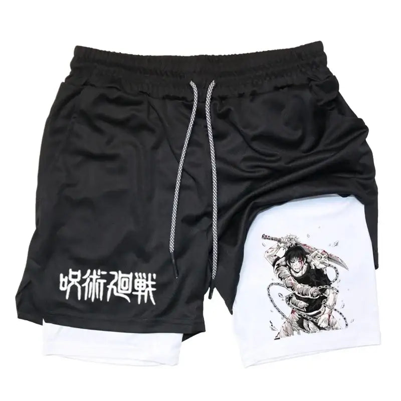 R&z - Performance Shorts T Printed Men GYM Casual Sports Shorts - black / XXXL