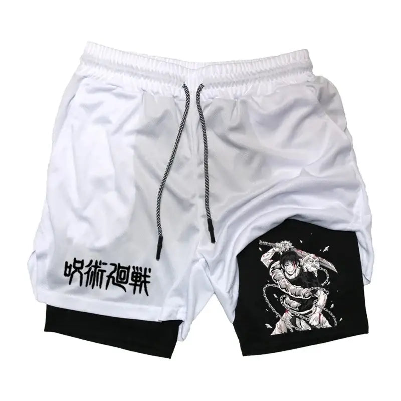 R&z - Performance Shorts T Printed Men GYM Casual Sports Shorts - Blue / L