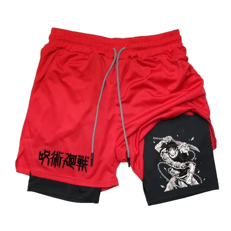 R&z - Performance Shorts T Printed Men GYM Casual Sports Shorts - Gold / XXL