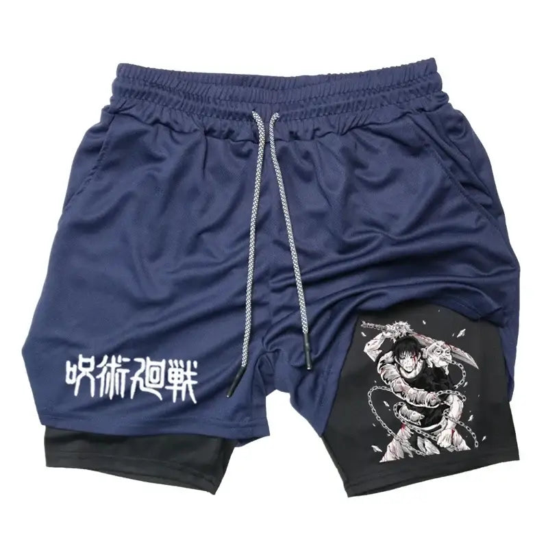 R&z - Performance Shorts T Printed Men GYM Casual Sports Shorts - GRAY / XXL
