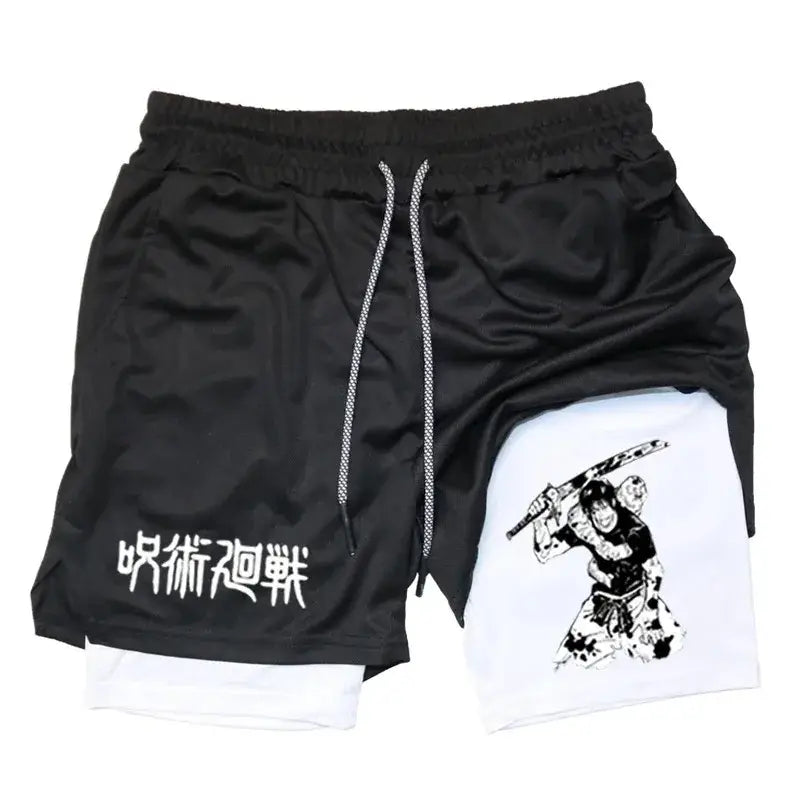 R&z - Performance Shorts T Printed Men GYM Casual Sports Shorts - Ivory / XXL