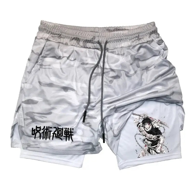 R&z - Performance Shorts T Printed Men GYM Casual Sports Shorts - Orange / XXL