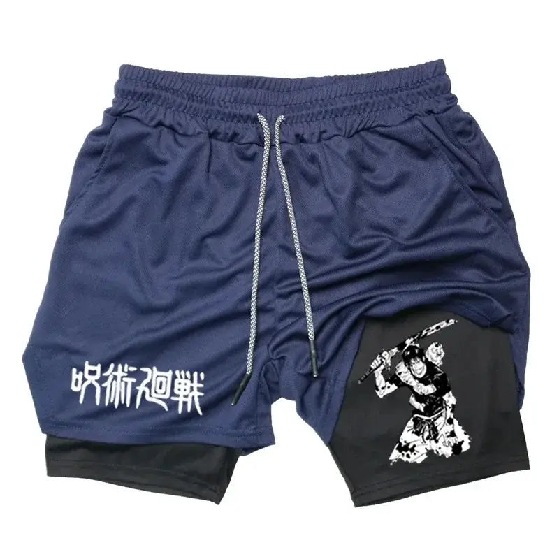 R&z - Performance Shorts T Printed Men GYM Casual Sports Shorts - Red / XXL