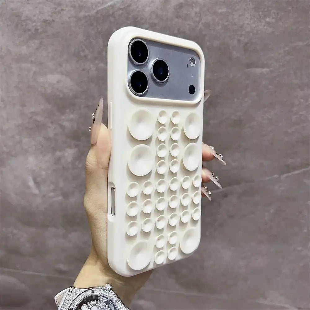 R&z - Phone Case for iPhone 17 16 Pro 15 14 13 Max Adsorption Strong Multi Function Shockproof Cover - Antique white