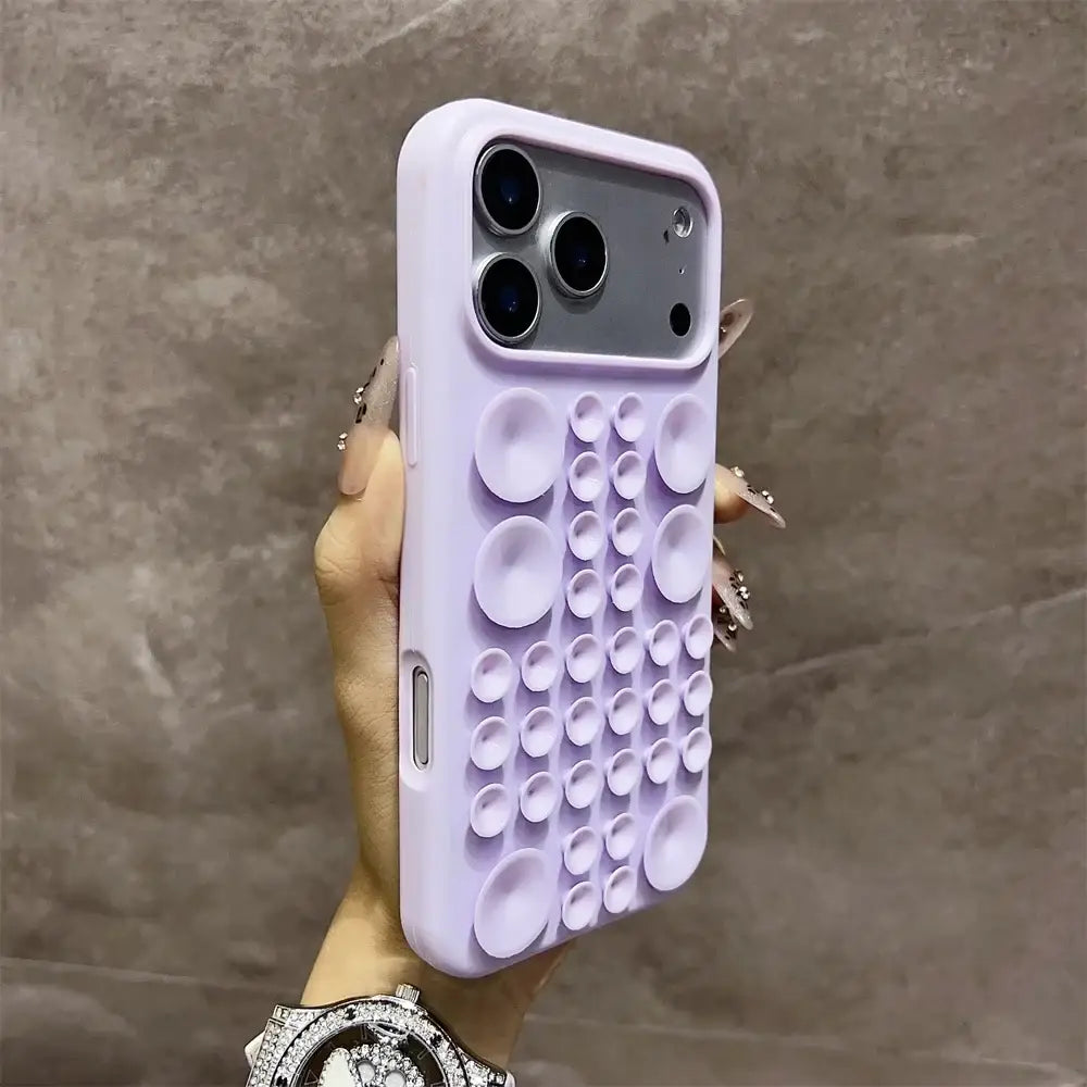 R&z - Phone Case for iPhone 17 16 Pro 15 14 13 Max Adsorption Strong Multi Function Shockproof Cover - Purple
