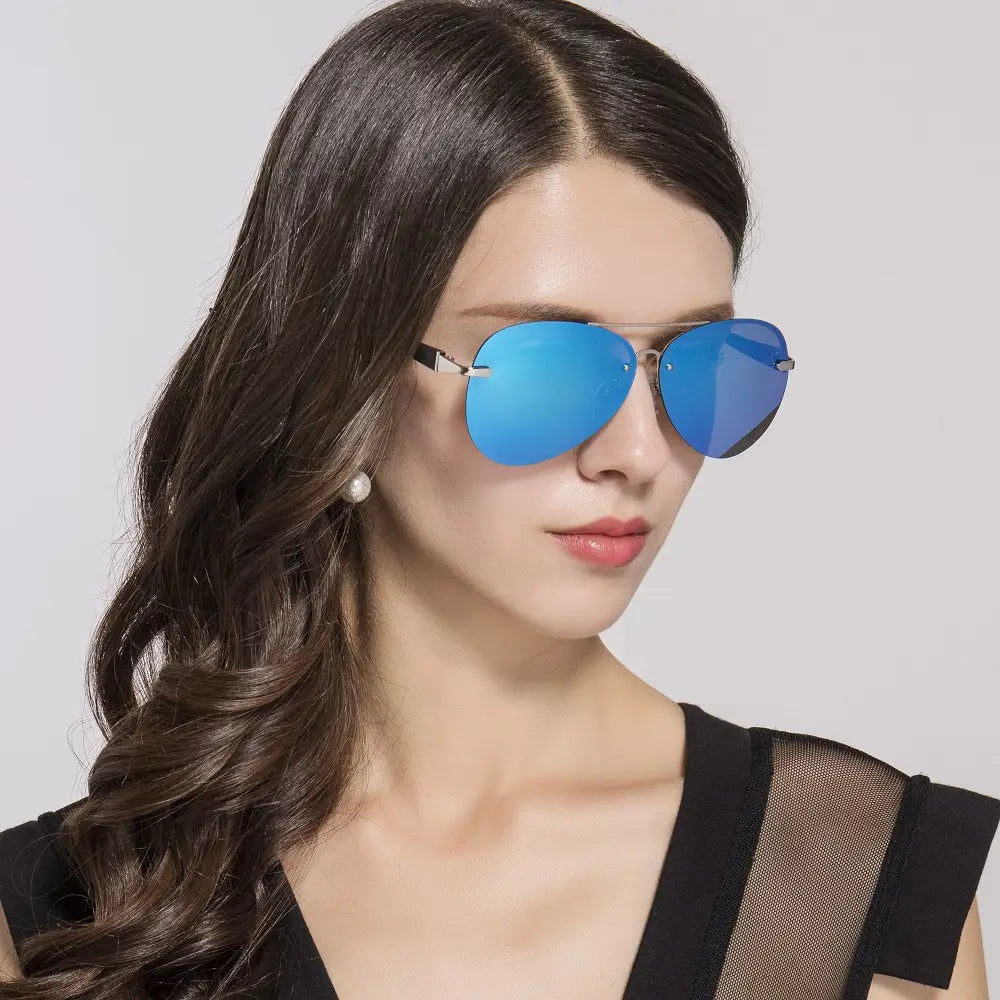 R&z - Polarized Classic Rimless Sunglasses