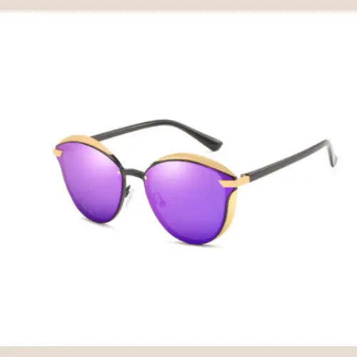 R&z - Polarized Round Retro Sunglasses for Women - Purple