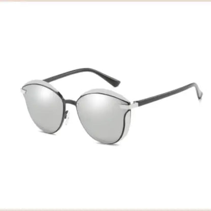 R&amp;z - Polarized Round Retro Sunglasses for Women - Silver