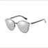 R&z - Polarized Round Retro Sunglasses for Women - Silver