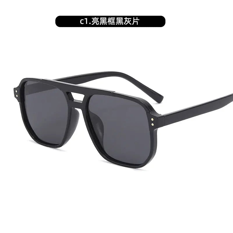 R&z - Polarized Sunglasses for Outdoor Driving - c1. Black frame, black and gray pieces / Small Batch custom logo