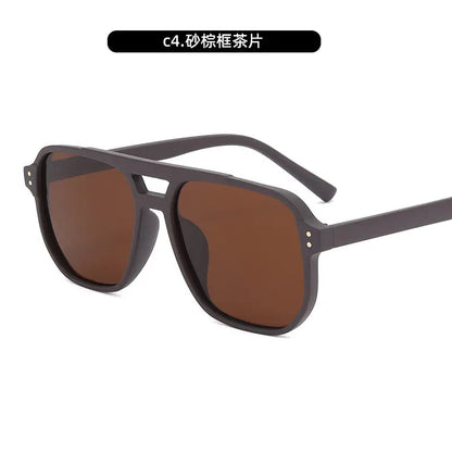 R&amp;z - Polarized Sunglasses for Outdoor Driving - C4. Sand brown frame tea slices / A + HD lens