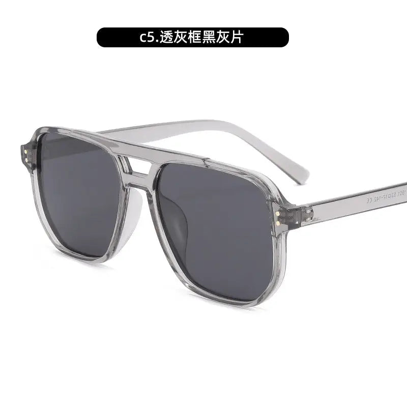 R&z - Polarized Sunglasses for Outdoor Driving - C5. Transparent gray frame black and gray piece / Small Batch custom