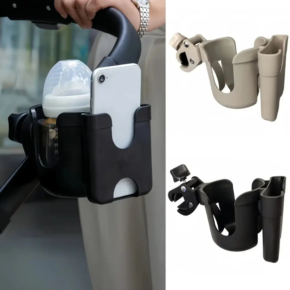 R&z - Pram Cup Holders Children’s Stroller Bottle Holders Pram Bottle Holders Anti-Slip Design Pram - Black