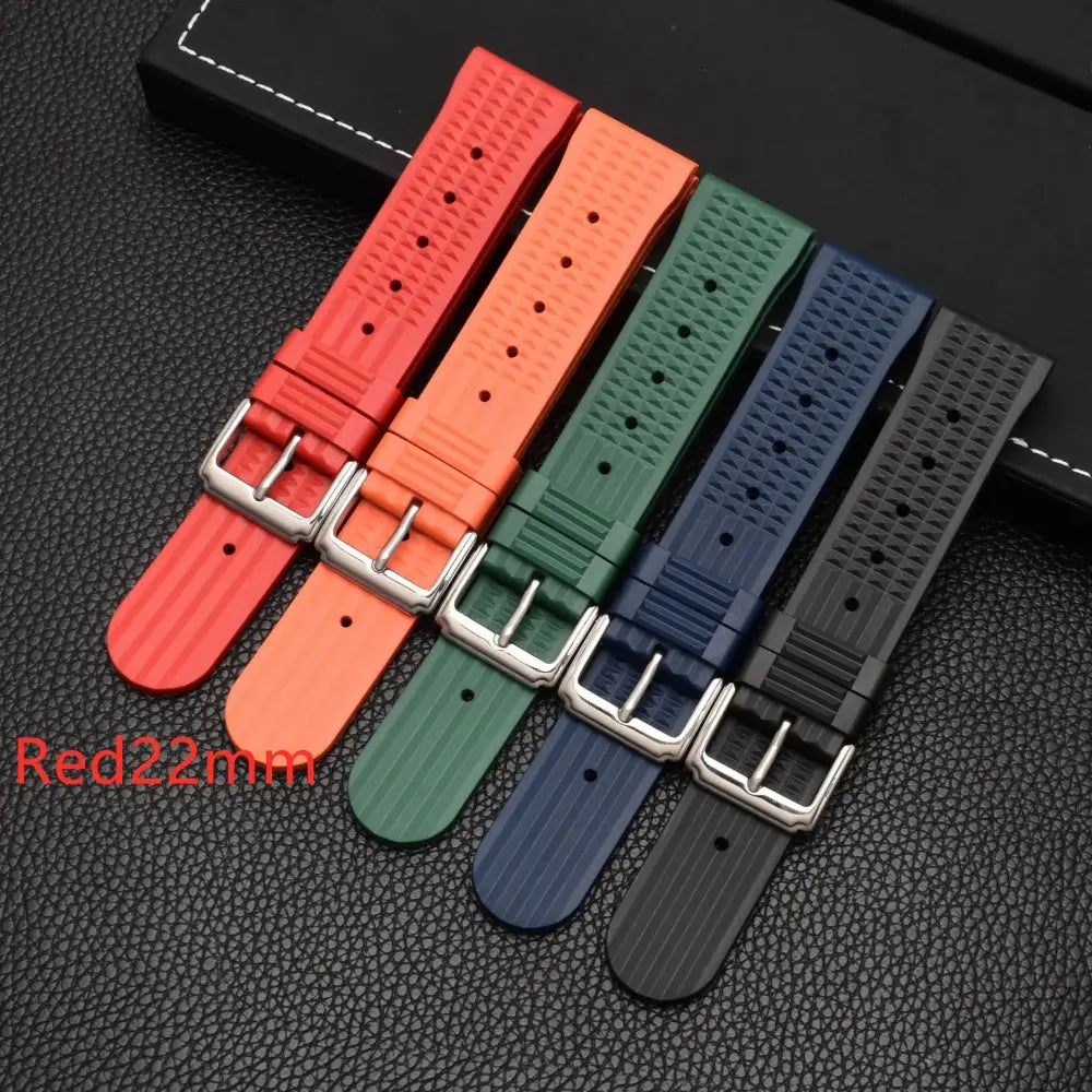 R&Z - Premium Silicone Watch Band - Red22mm