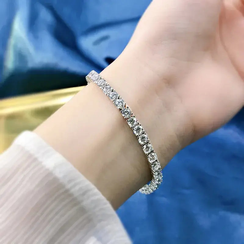 R&Z - Real 3MM D VVS Moissanite Tennis Bracelet