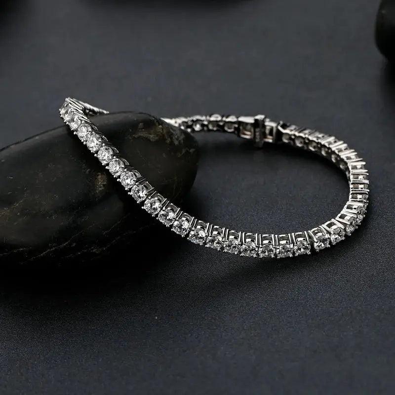 R&Z - Real 3MM D VVS Moissanite Tennis Bracelet