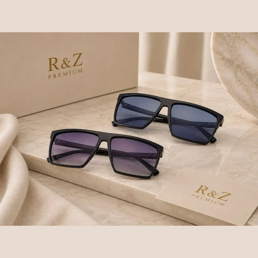 R&Z - Retro Square Skull Sunglasses for Couples