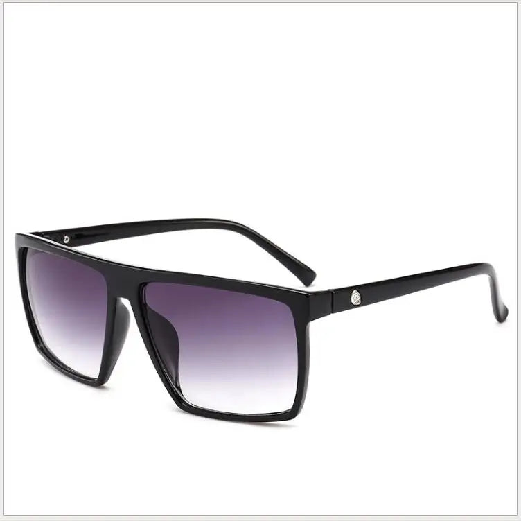 R&Z - Retro Square Skull Sunglasses for Couples - Black frame and double ash