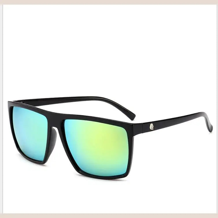 R&Z - Retro Square Skull Sunglasses for Couples - Black frame gold film