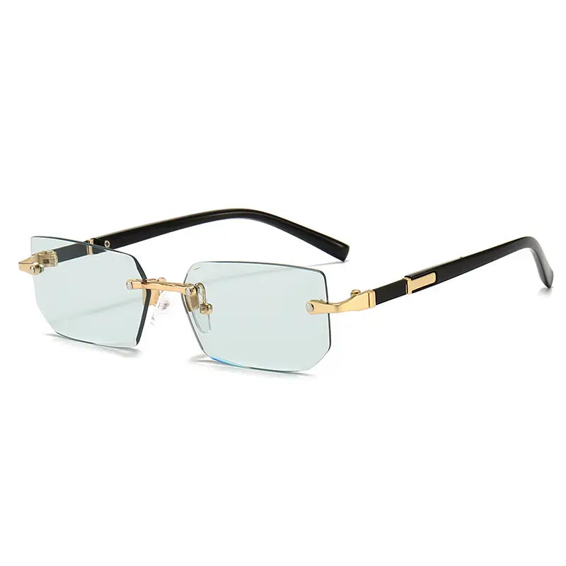 R&Z - Rimless Fashion Sunglasses for Women - C4 Clear Green