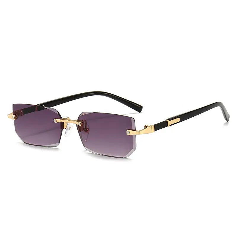 R&Z - Rimless Fashion Sunglasses for Women - C5 Double Grey