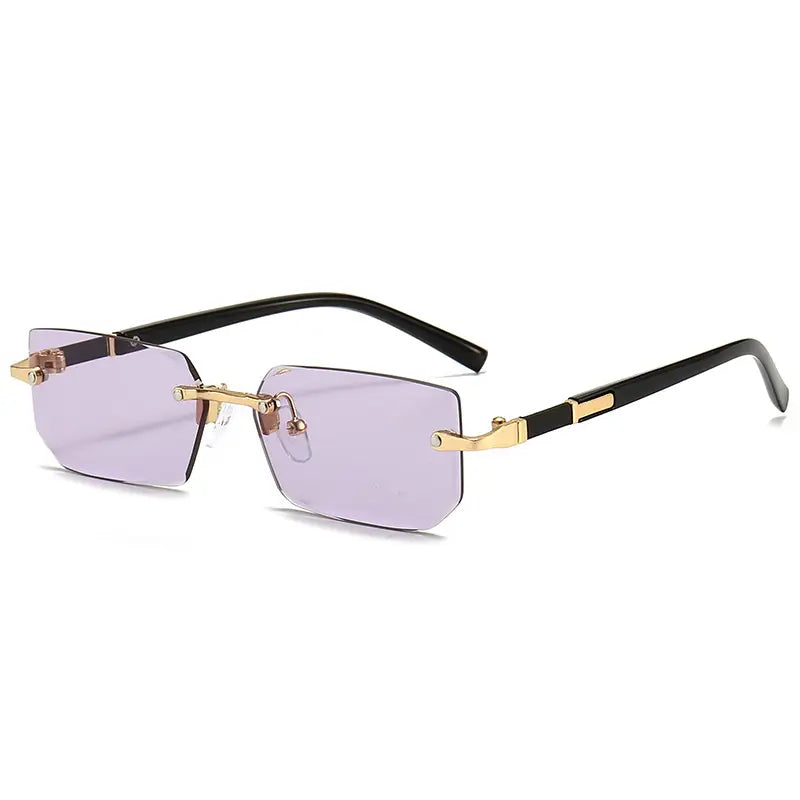 R&Z - Rimless Fashion Sunglasses for Women - C7 Clear Purple