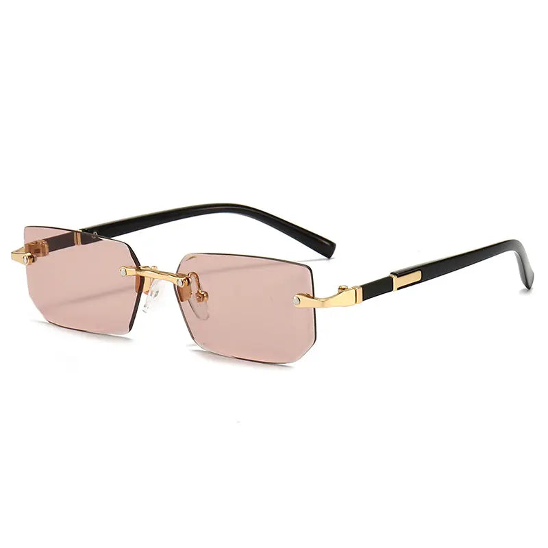 R&Z - Rimless Fashion Sunglasses for Women - C8 Clear Whole Tea