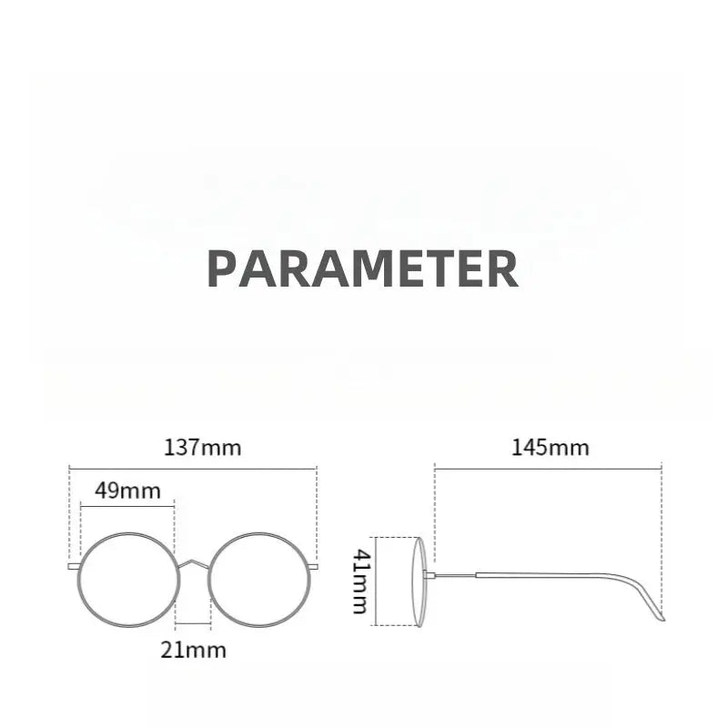 R&z - Round Pure Titanium Mens Glasses Frame