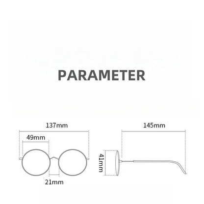 R&amp;z - Round Pure Titanium Mens Glasses Frame